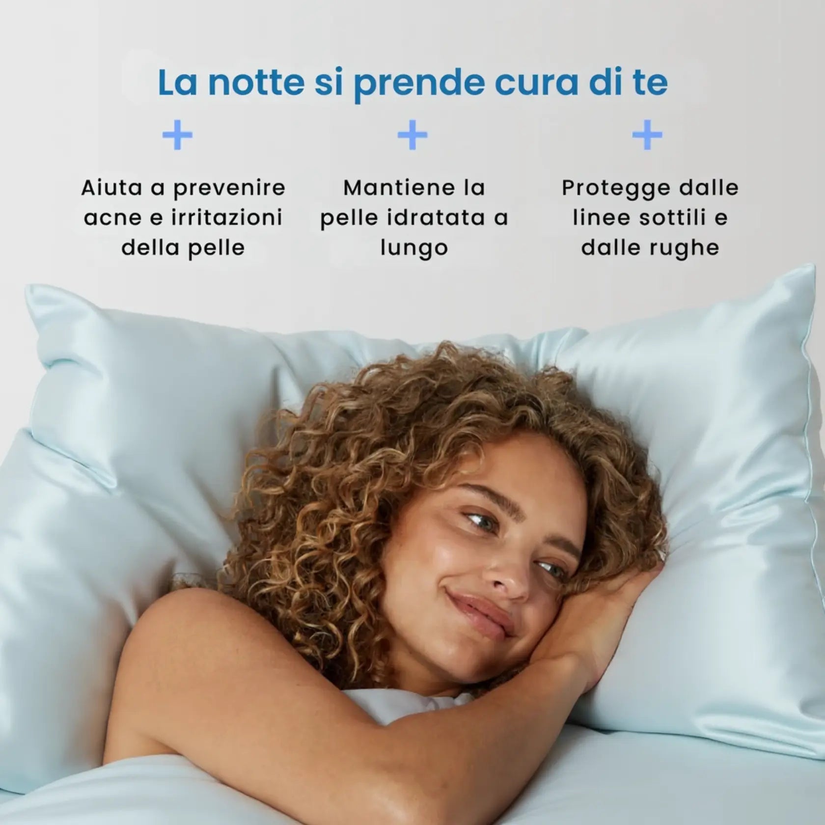 Federa in Seta Anti-Acne - Azzurro