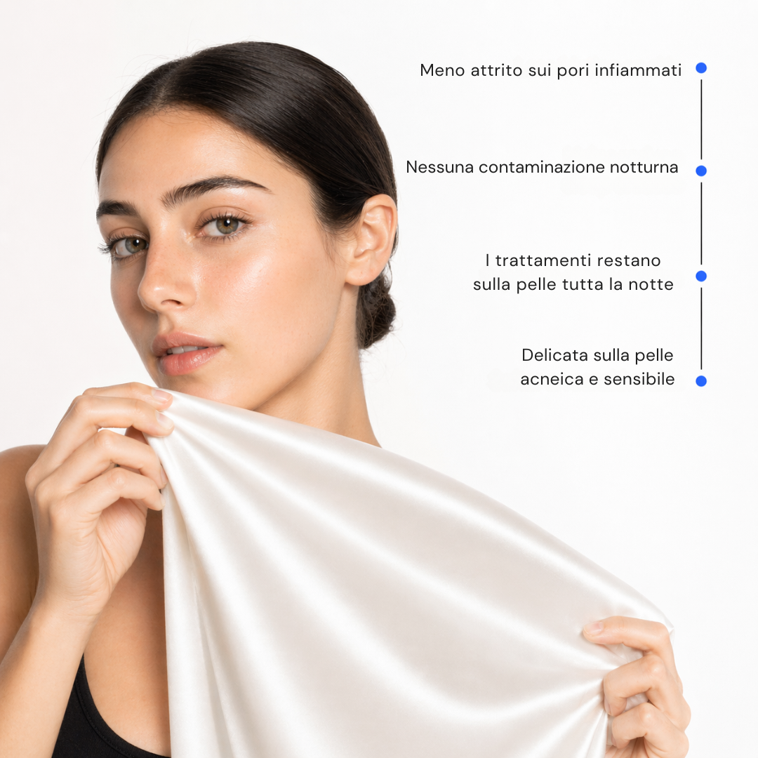 Federa in Seta Anti-Acne - Bianco