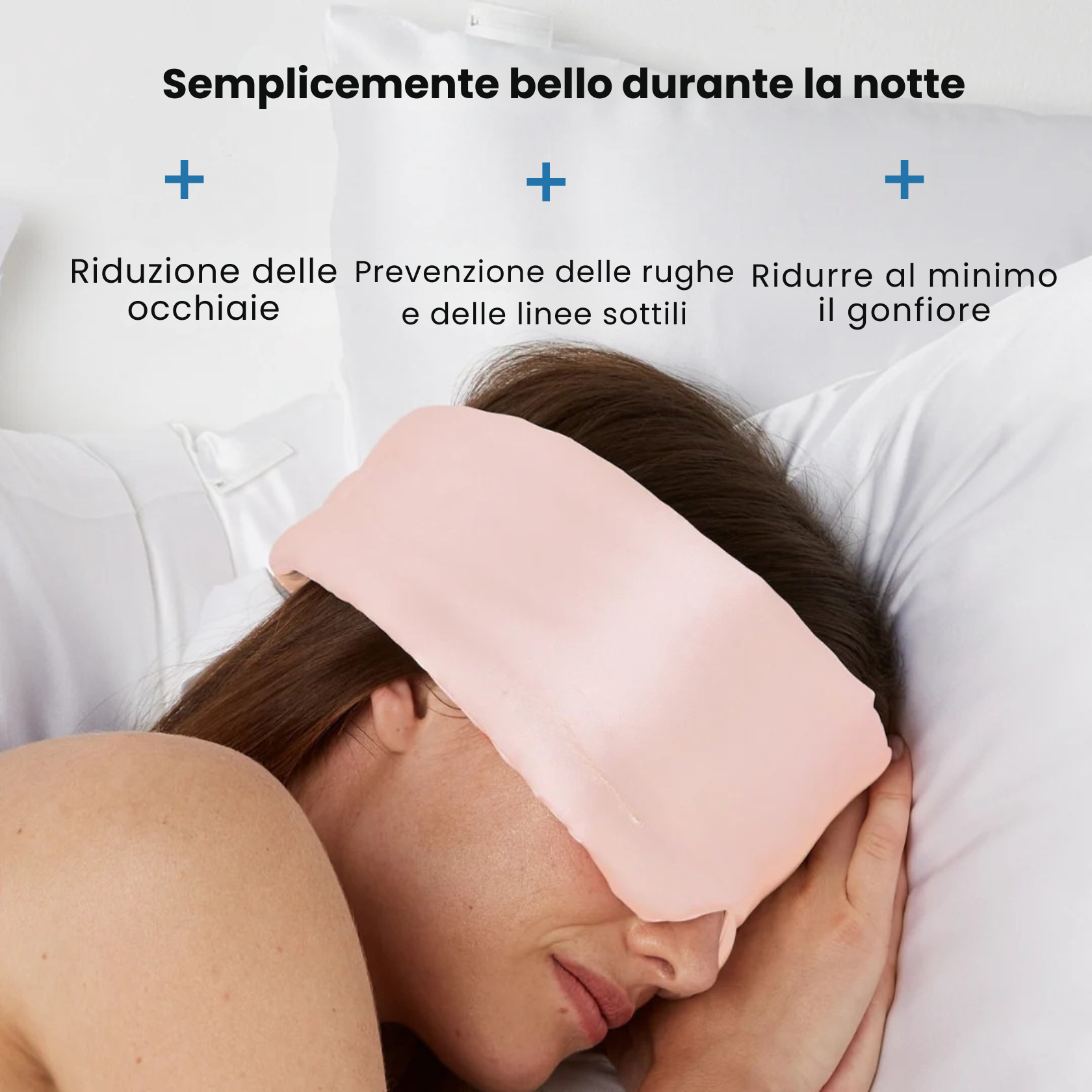 Maschera per Dormire in 100% Seta Rosa