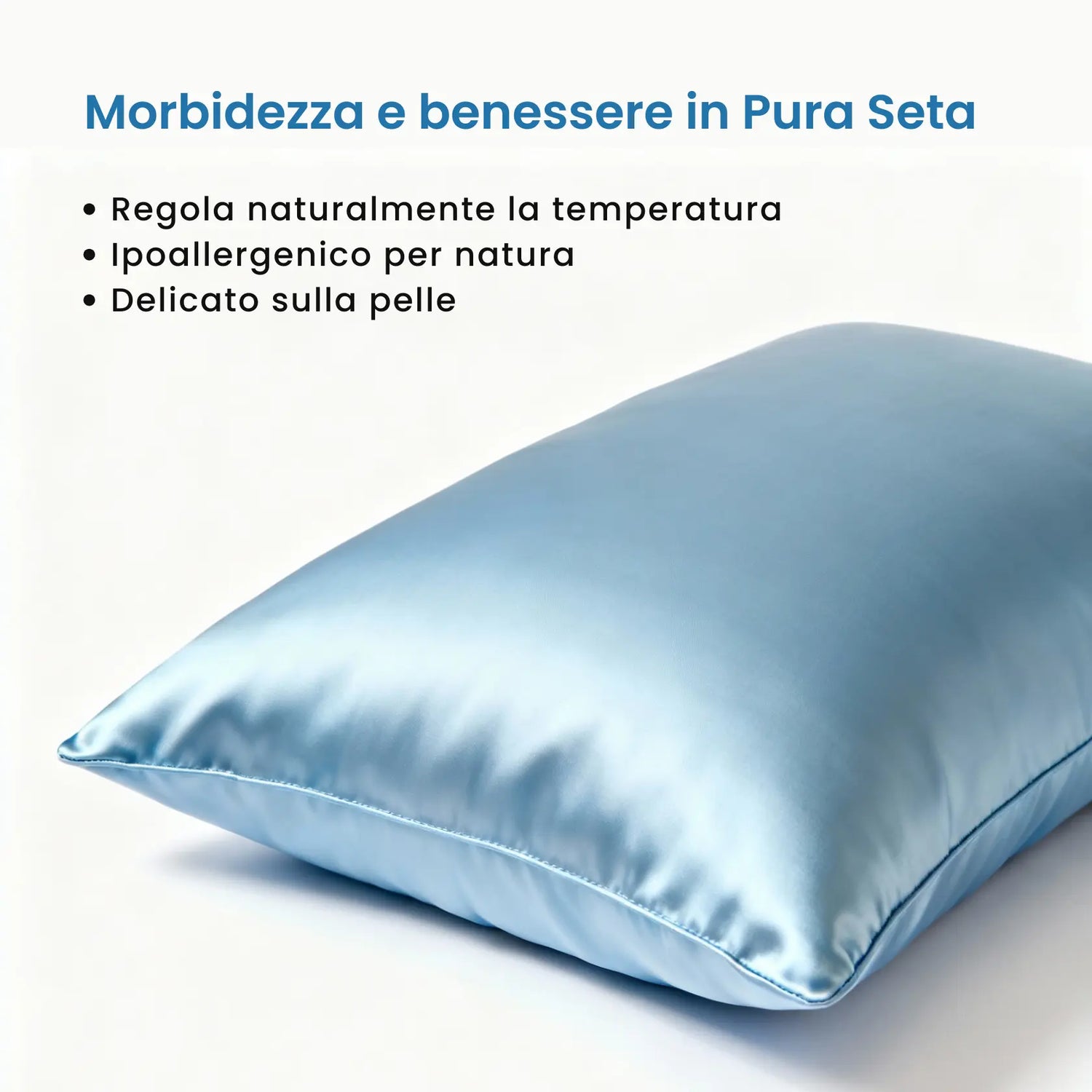 Federa in Seta Anti-Acne - Azzurro