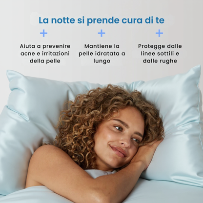Federa Premium 100% Seta - Azzurro