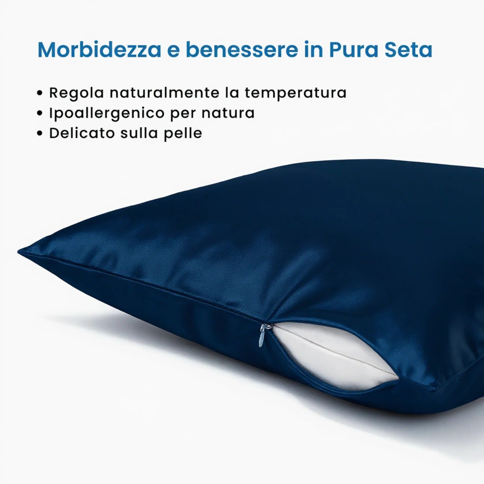 Federa in Seta Anti-Acne per Adolescenti Blu