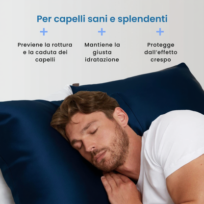 Federa Premium 100% Seta - Blu notte