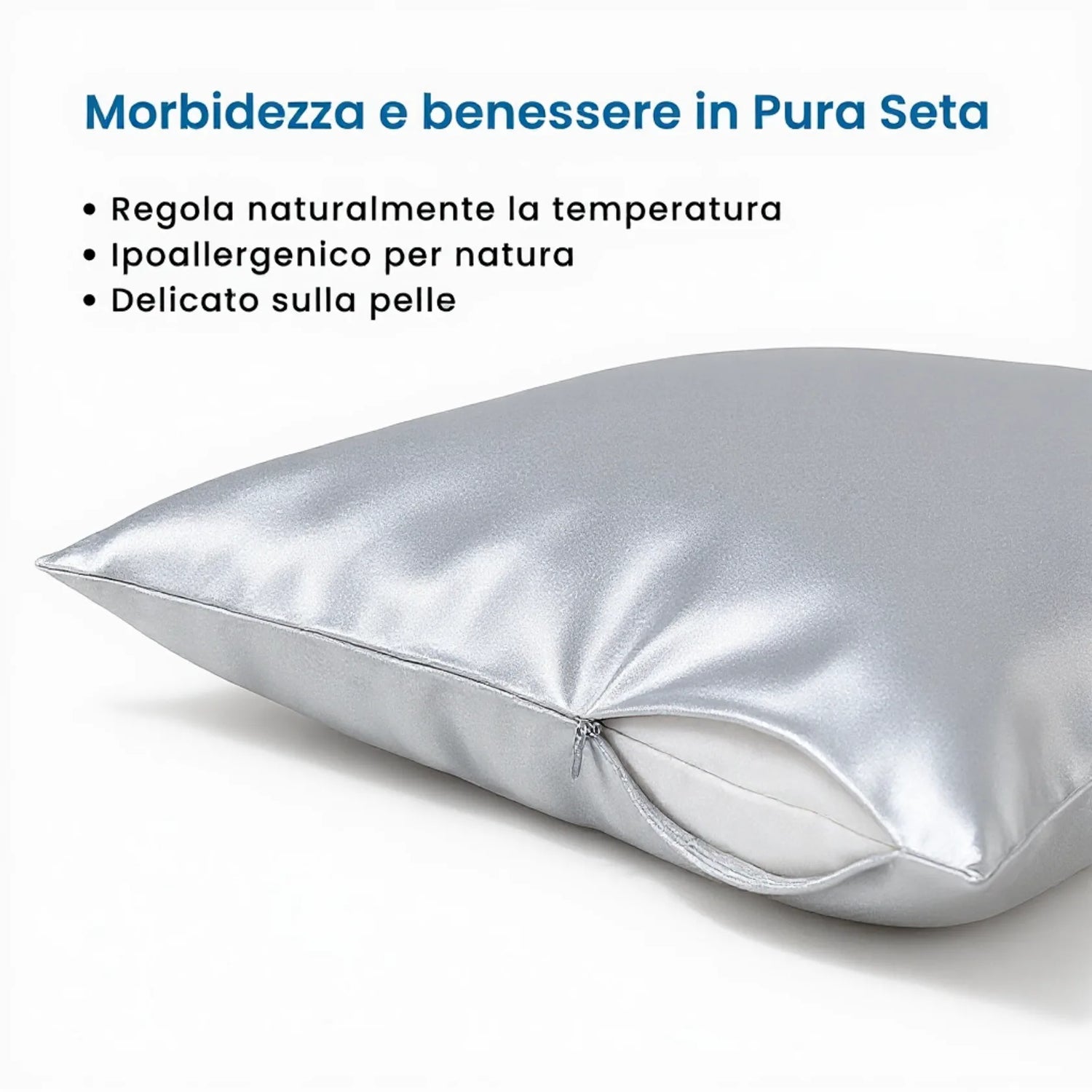 Federa Premium 100% Seta - Argento
