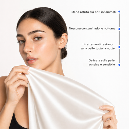 Federa in Seta Anti-Acne - Bianco