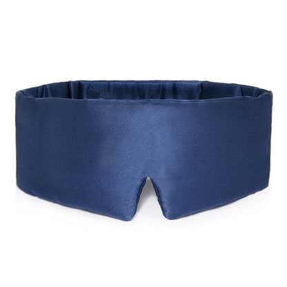 Maschera per Dormire in 100% Seta Blu