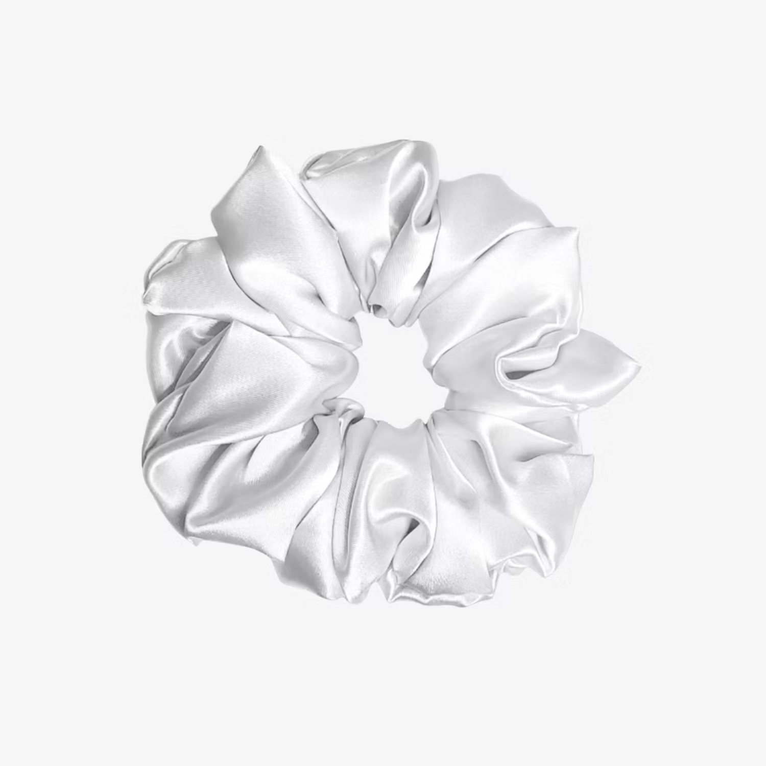 Elastico per capelli in seta bianco