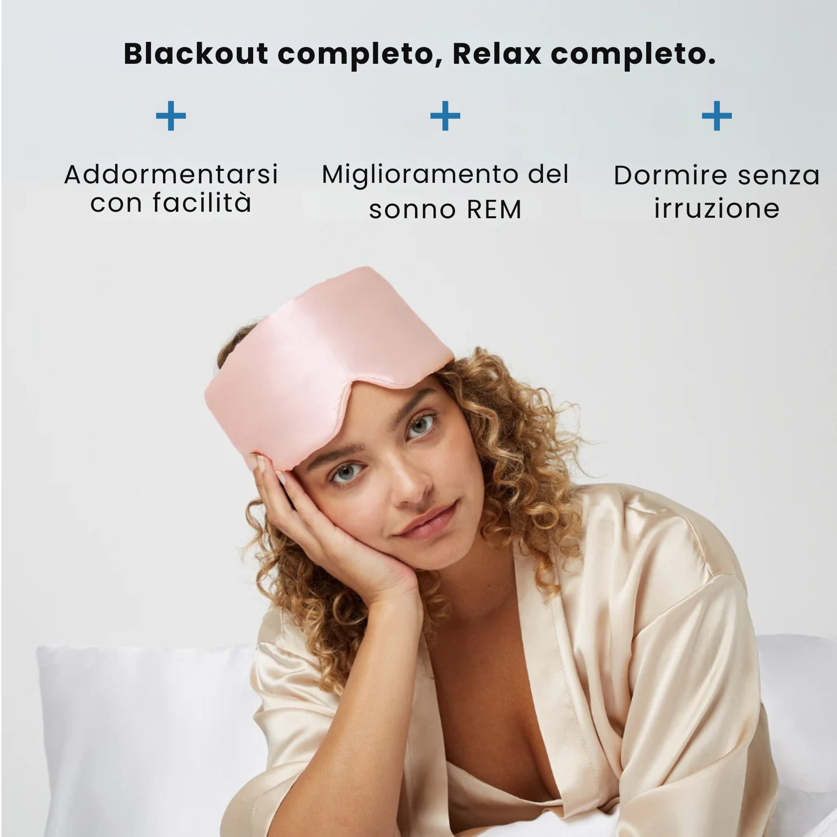 Maschera per Dormire in 100% Seta Rosa